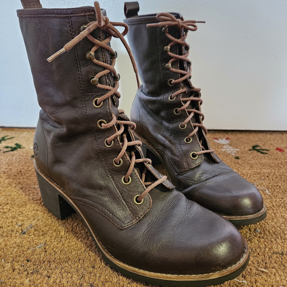 Dr Martens "Lucie" leather boots, deep brown